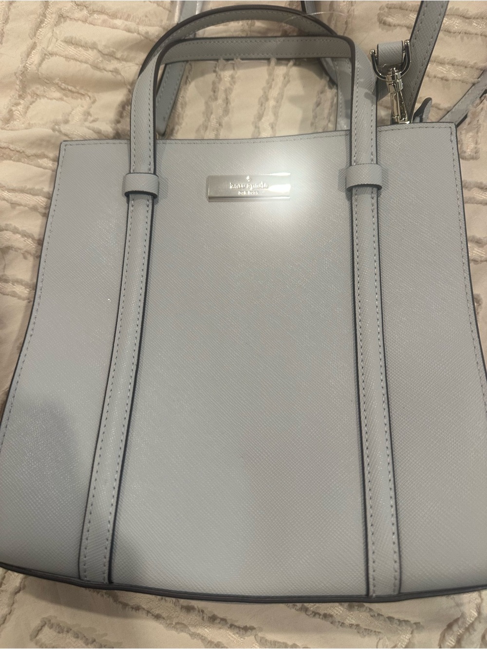 kate spade Pale Blue Structured Leather Tote
